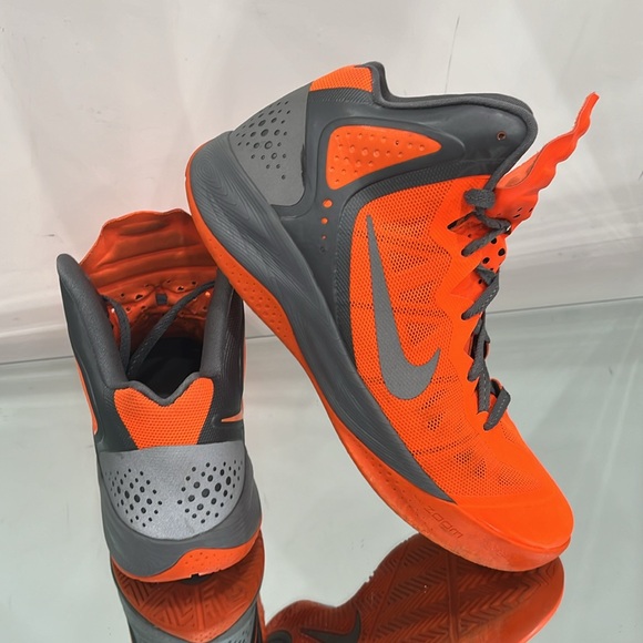 Nike Zoom Hyperenforcer PE Men’s Orange Grey Basketball Athletic 9.5 US - Picture 2 of 13